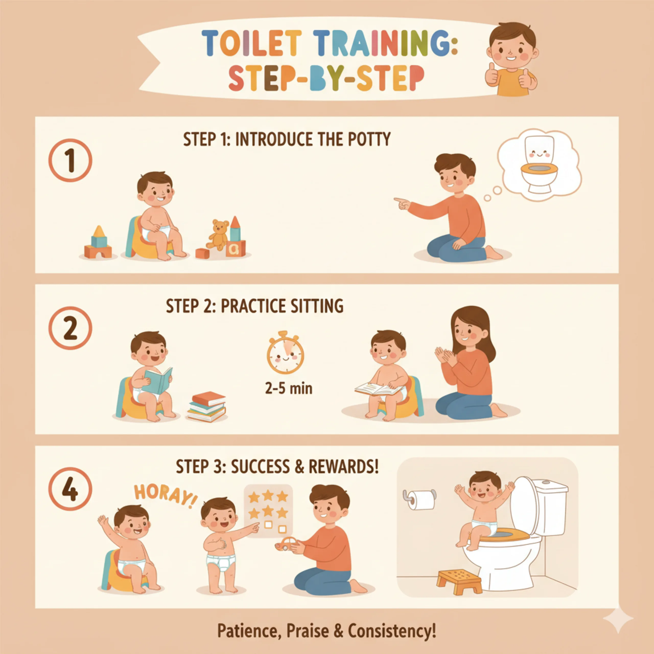 Little Steps Big Milestone Toilet Training Guide Learning Blocks Dural